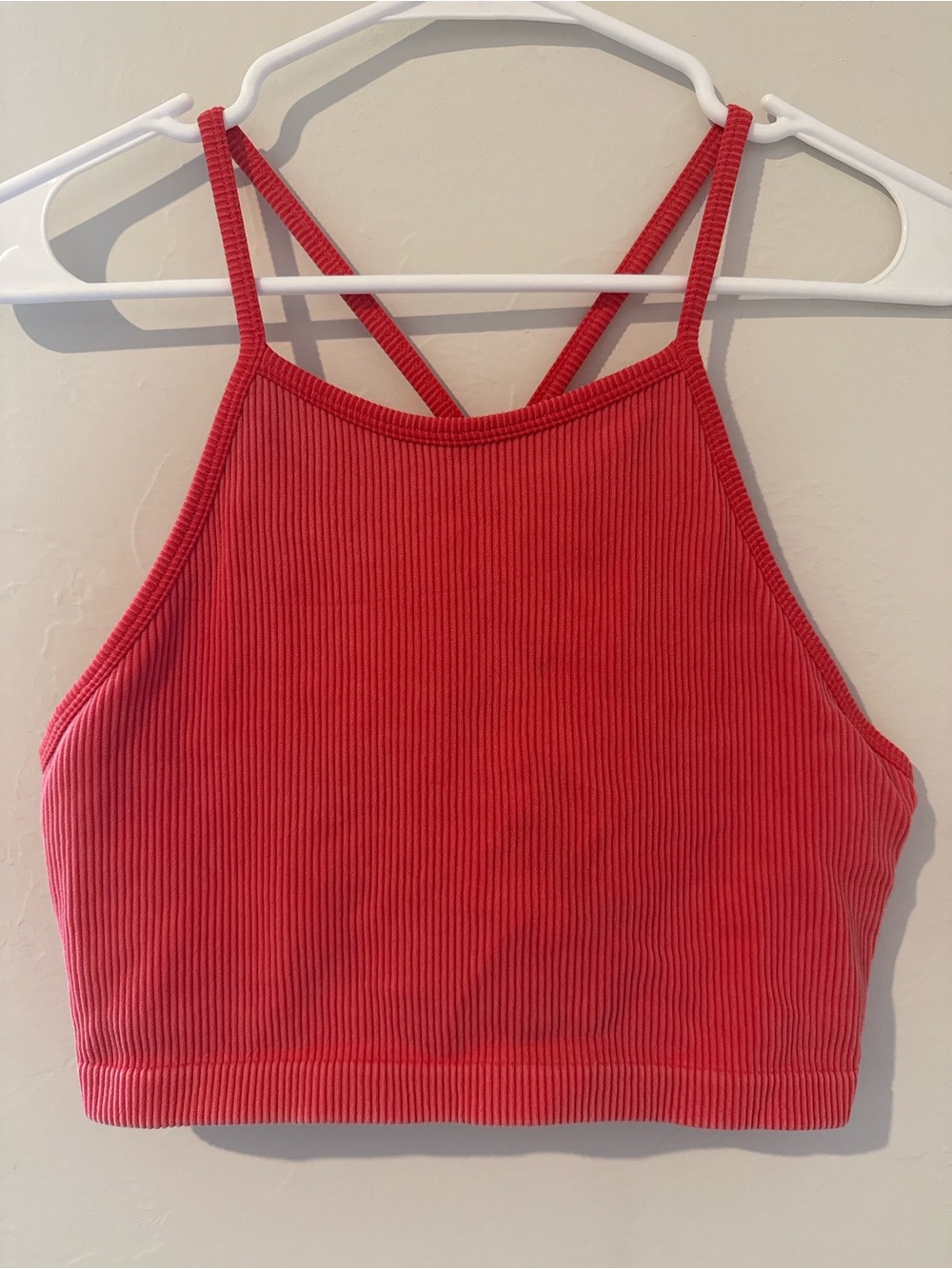 Target Women’s Ribbed Cropped Tank Top in Red